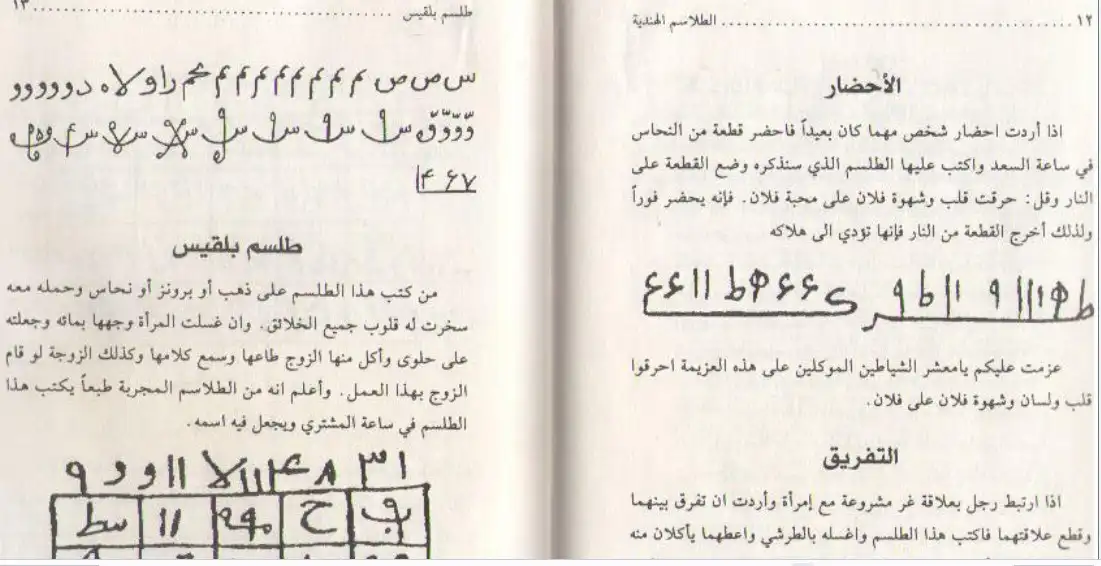 کتاب الطلاسم الهندیه