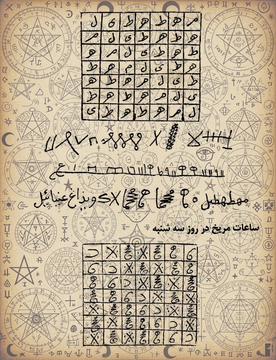 دانلود کتاب مجمع الطلاسم و اشکال المکرم نسخه اصلی ترجمه فارسی کتاب مجمع الطلاسم و اشکال المکرم